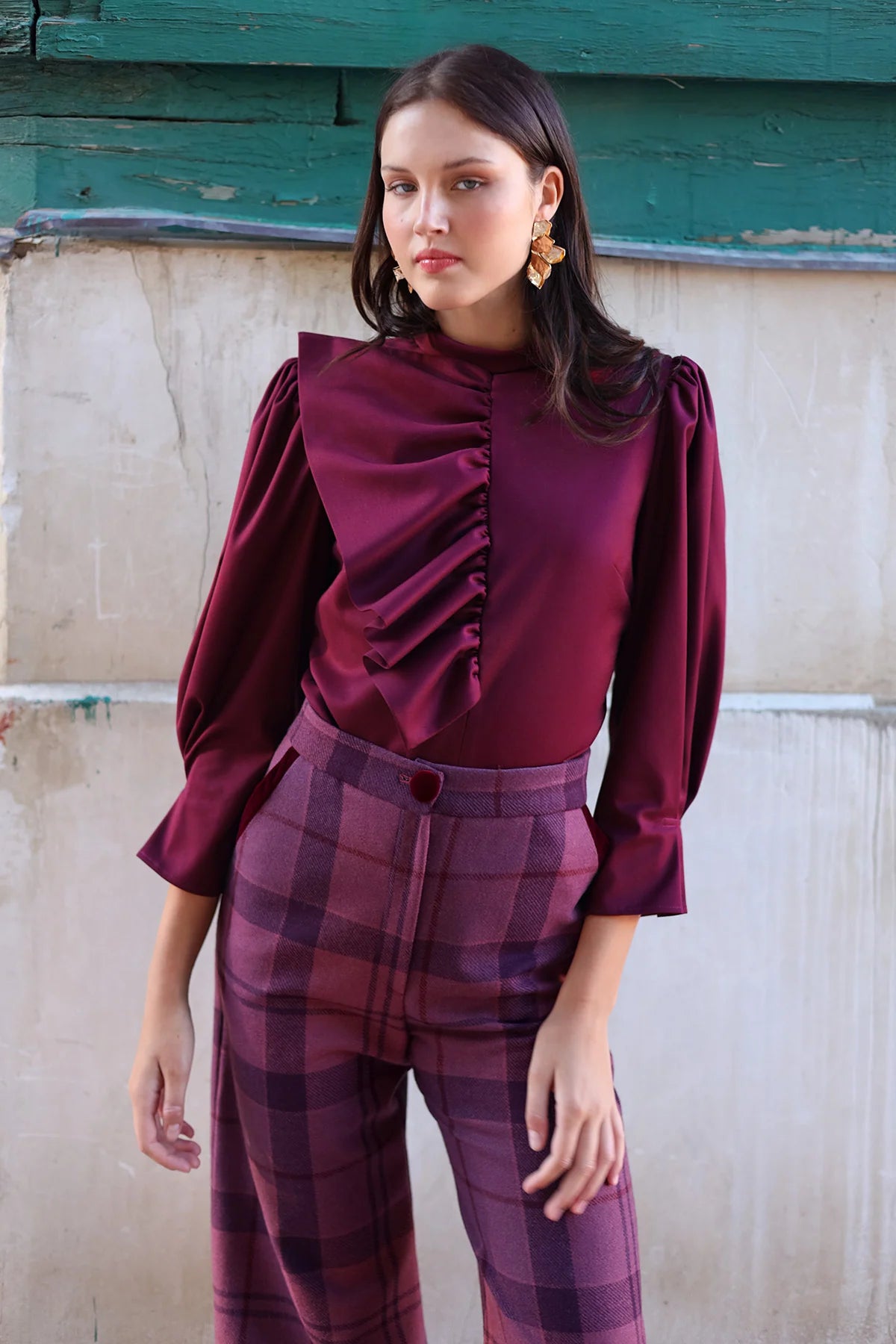 CAMISA PARRI BURDEOS