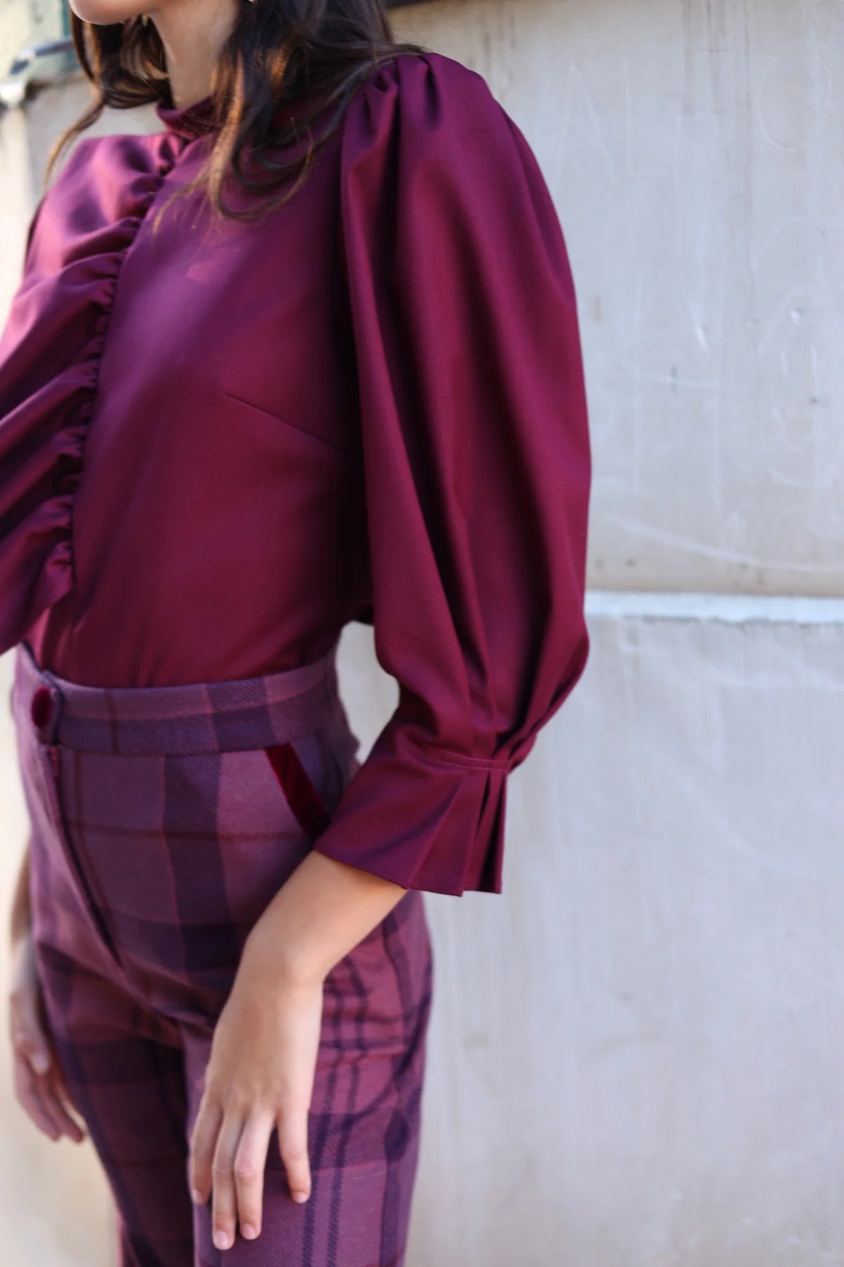 CAMISA PARRI BURDEOS