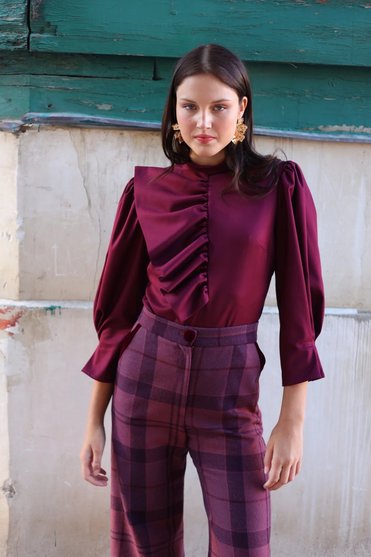 CAMISA PARRI BURDEOS