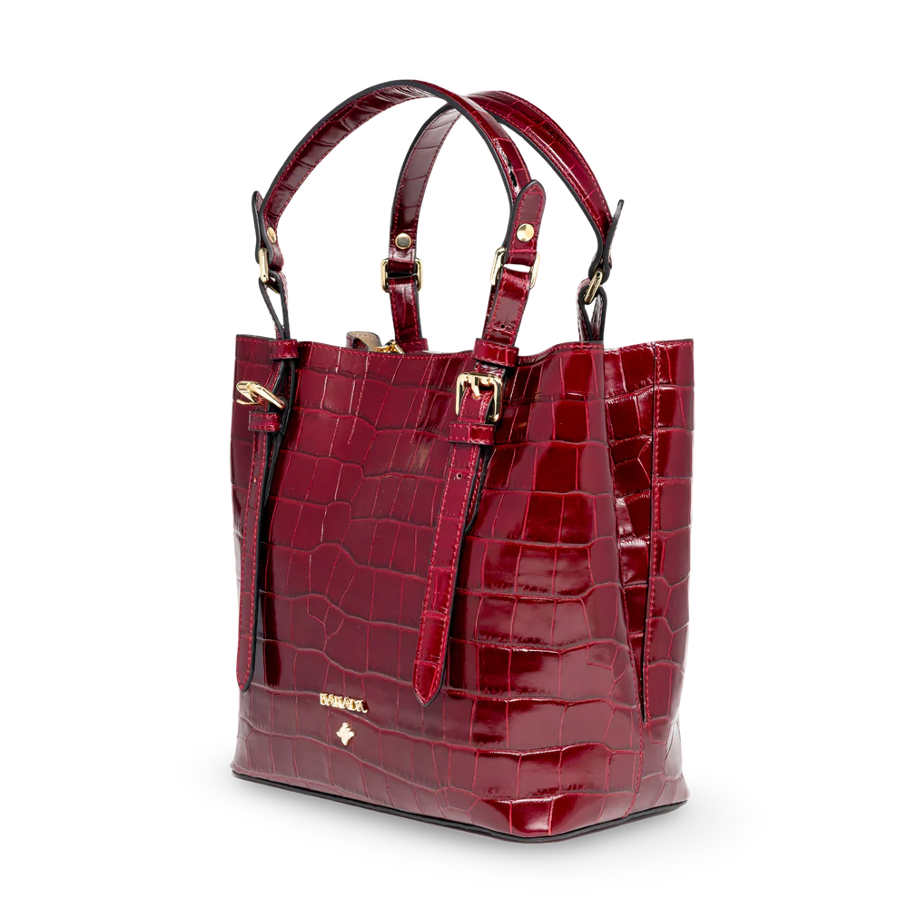BOLSO DE MANO EN PIEL VACUNO CON DOBLE ASA VERSÁTIL