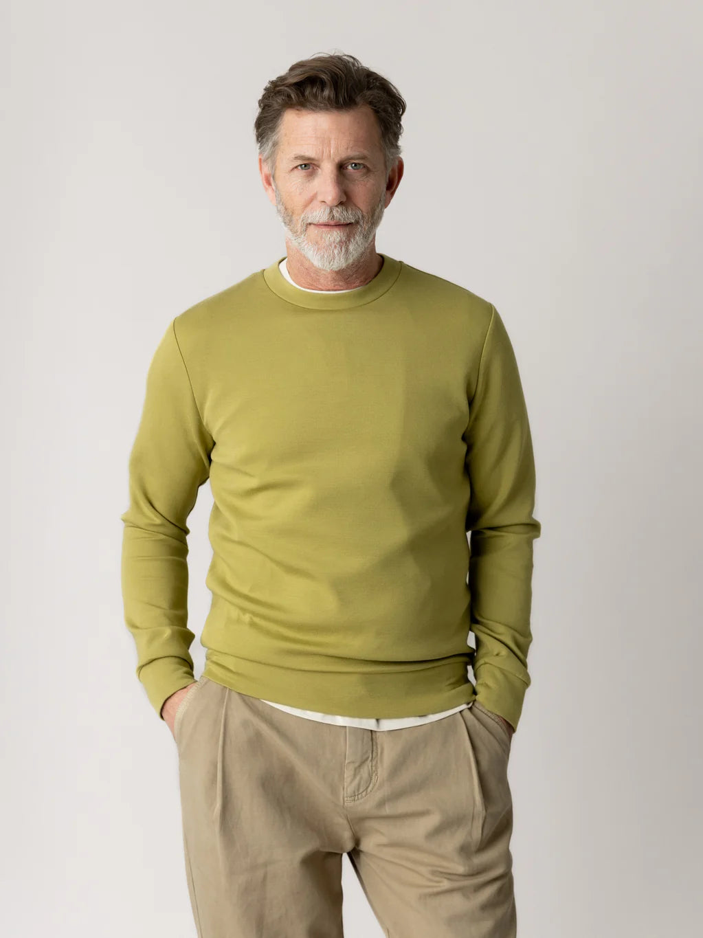 MMGABEL CREW NECK SWEAT. Regular fit. Moss