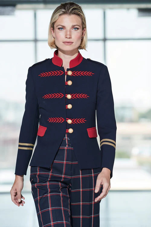 BLAZER BORDADA INDIGO RENATA SCOTTISH
