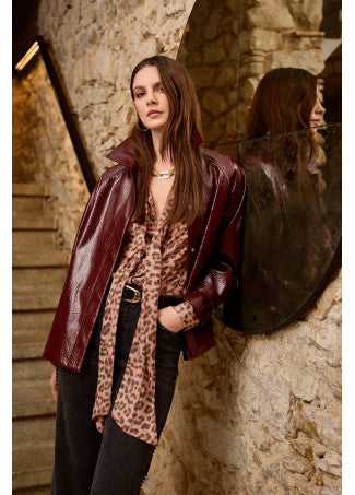 CAMISA CON LAZADA ANIMAL PRINT