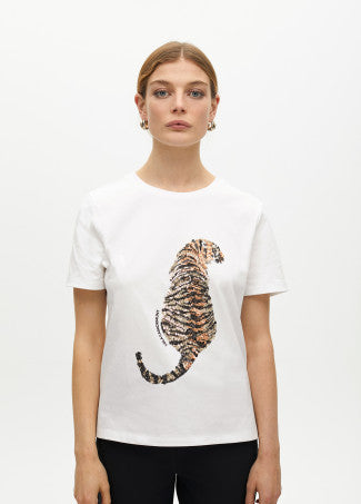 CAMISETA TIGRE PEDRERÍA - BLANCO
