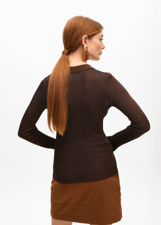 JERSEY AJUSTADO CON LÚREX BRILLANTE