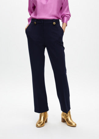 PANTALÓN RECTO CON BOTONES DORADOS