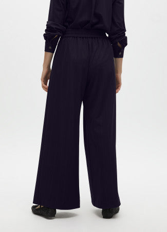 PANTALÓN RAYA DIPLOMÁTICA LAMÉ PINZA. NAVY